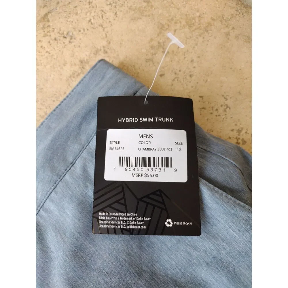 Eddie Bauer Swim Trunks Men 40 Hybrid‎ Classic Style For All Activities UPF 50